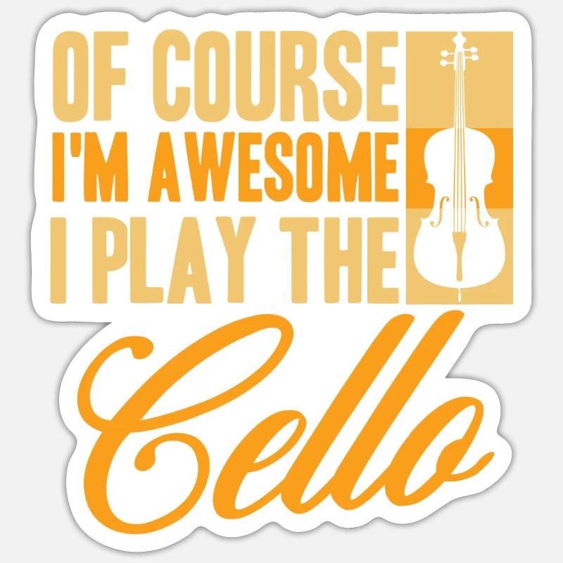 cello Sticker size S (10 x 10 cm)