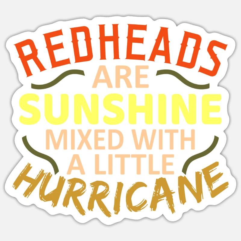 Redhead Rotschopf Geschenk - Sticker Größe S (10 x 10 cm) - Mattweiß