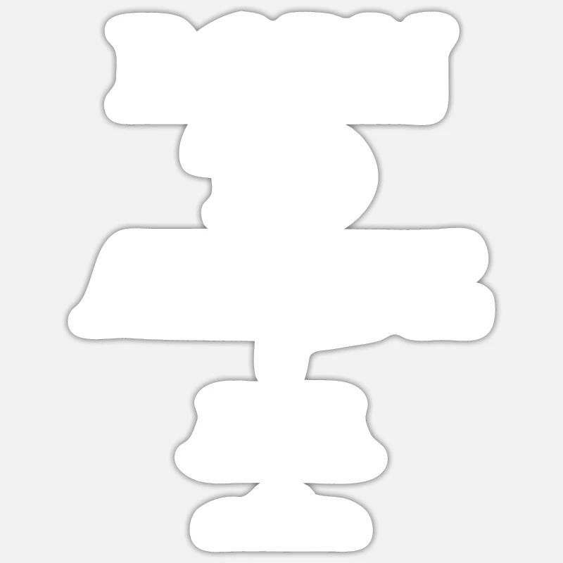 Né à argumenter - Sticker taille S (10 x 10 cm) - blanc mat