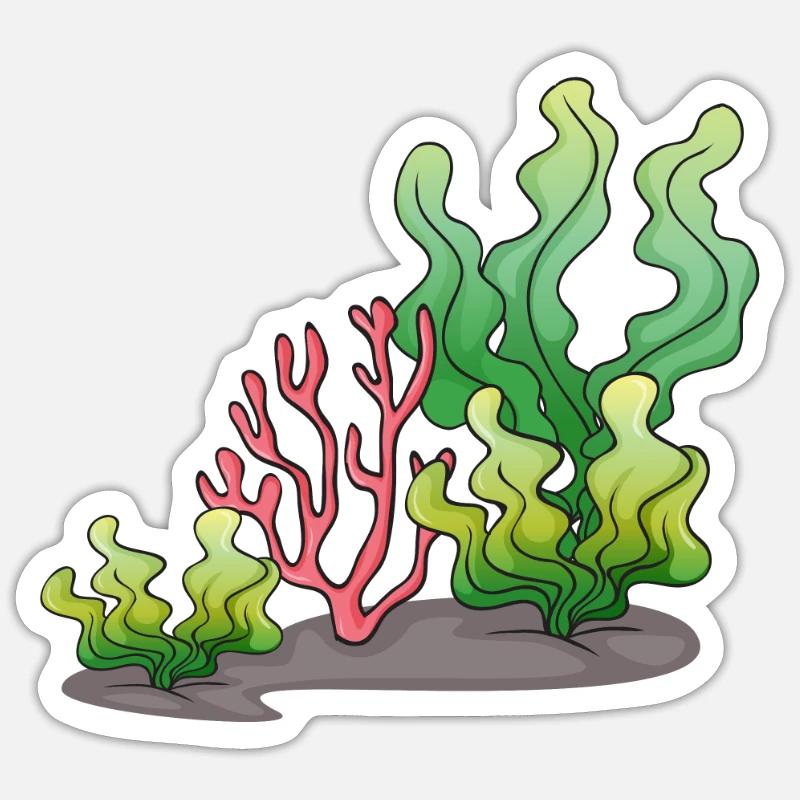 Algae, algae, blue-green algae, seagrass, sea kelp Sticker size S (10 x 10 cm)
