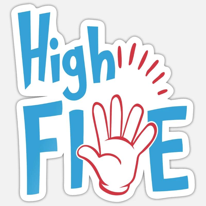 HIGH FIVE GIFT IDEA Sticker Größe S (10 x 10 cm)