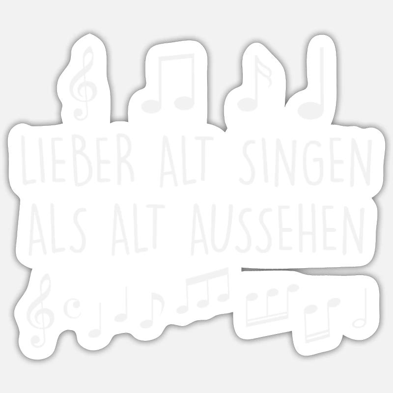Chor Chorsänger Kirche Oper Geschenk - Sticker Größe S (10 x 10 cm) - Mattweiß