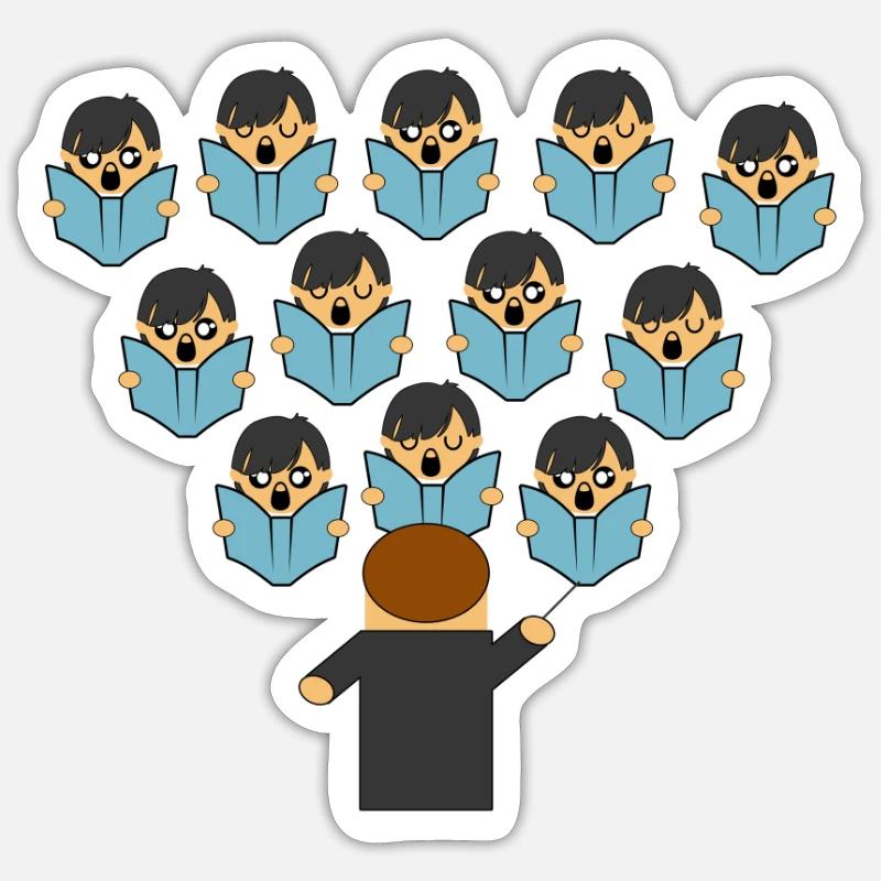 Chor - Sticker Größe S (10 x 10 cm) - Mattweiß