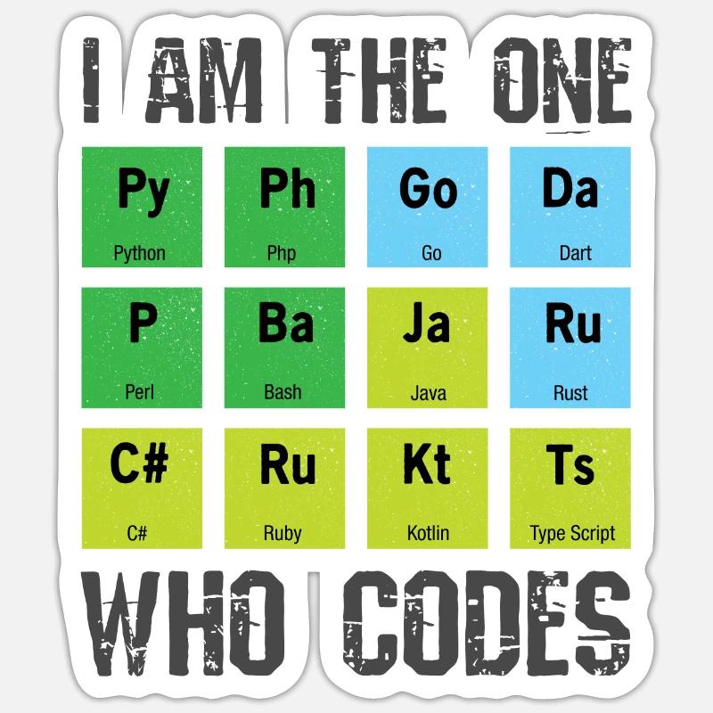 Programmierer - Sticker Größe S (10 x 10 cm) - Mattweiß