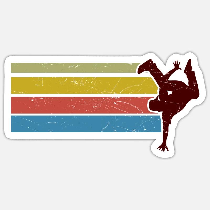 Breakdance - Sticker Größe S (10 x 10 cm) - Mattweiß