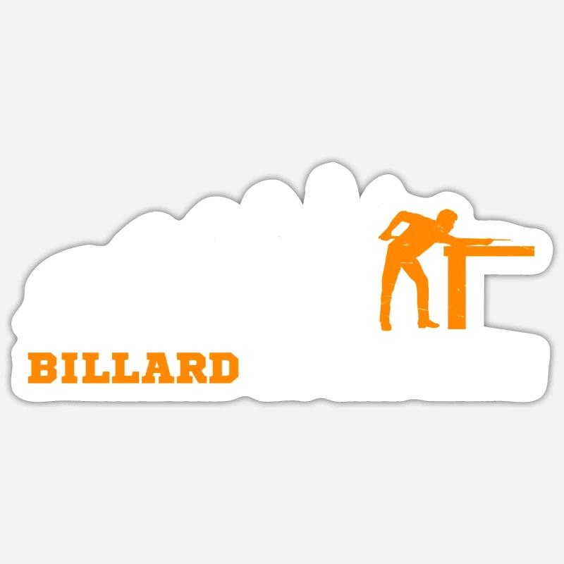 Billard Evolution Snooker Pool - Sticker Größe S (10 x 10 cm) - Mattweiß