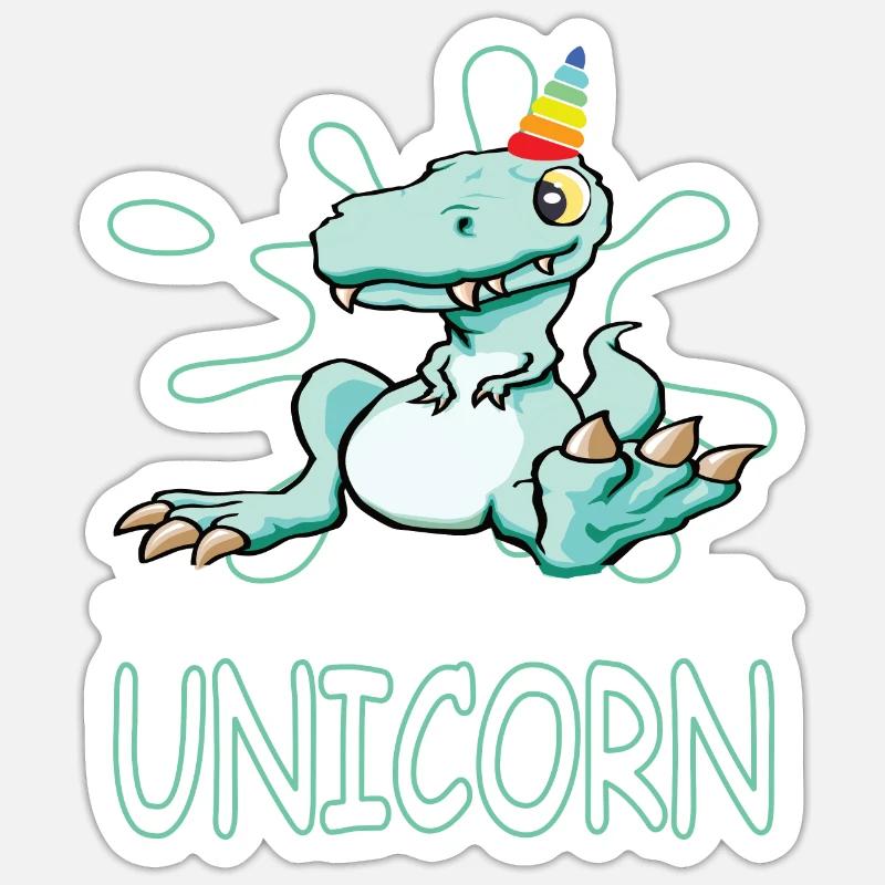 Dinosaurus - Sticker taille S (10 x 10 cm) - blanc mat
