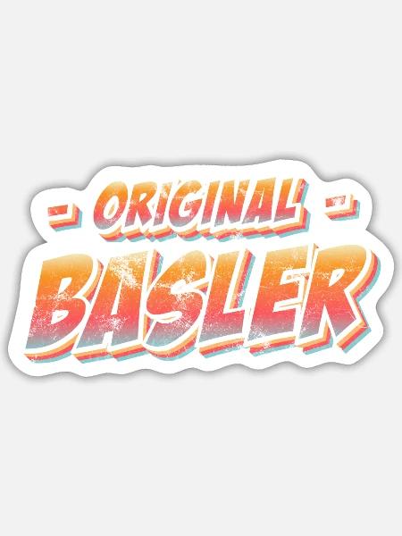 Basel Schweiz Basler - Sticker Größe S (10 x 10 cm) - Mattweiß