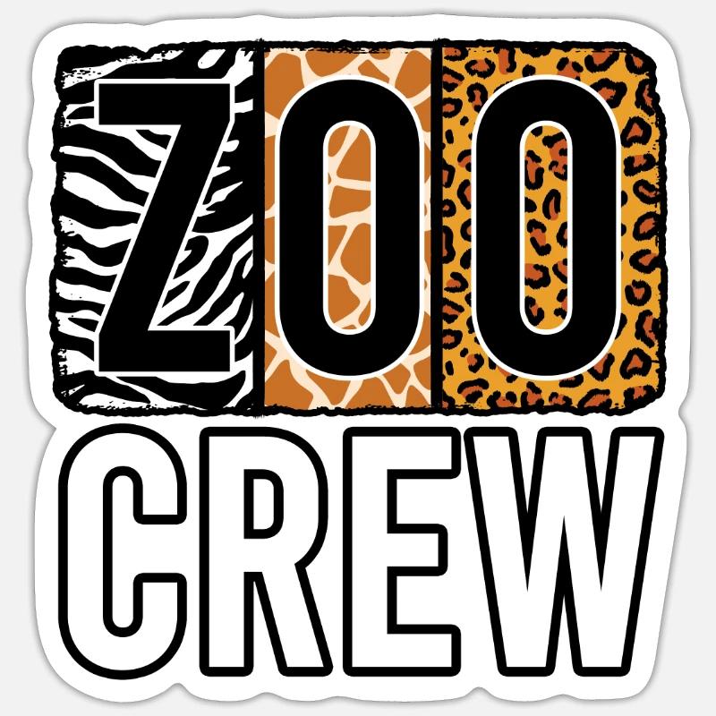 Zoo crew - Sticker size S (10 x 10 cm) - white matte