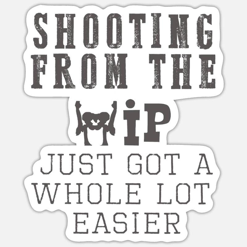 Top Fun Hip replacement shooting from the hip - Sticker size S (10 x 10 cm) - white matte