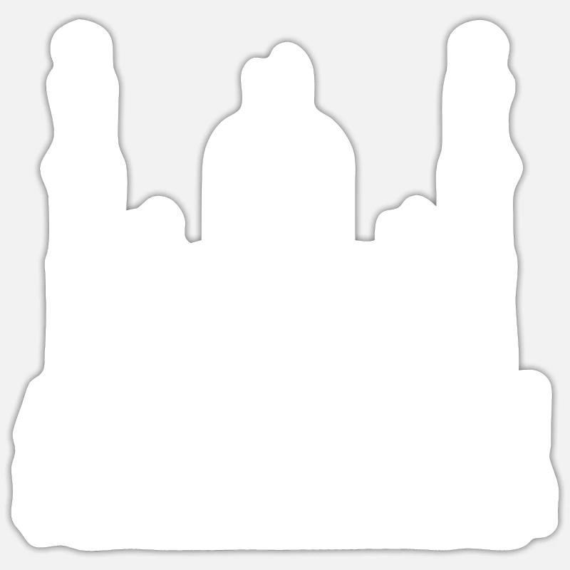 Mosquée Alhamdullah - Sticker taille S (10 x 10 cm) - blanc mat
