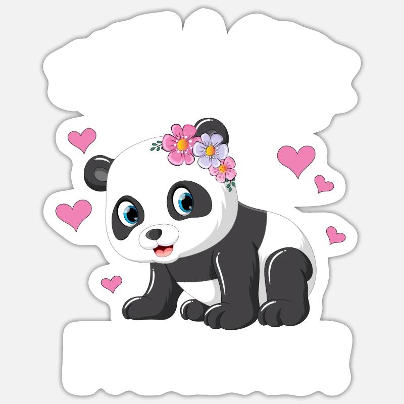 Panda - Sticker size S (10 x 10 cm) - white matte