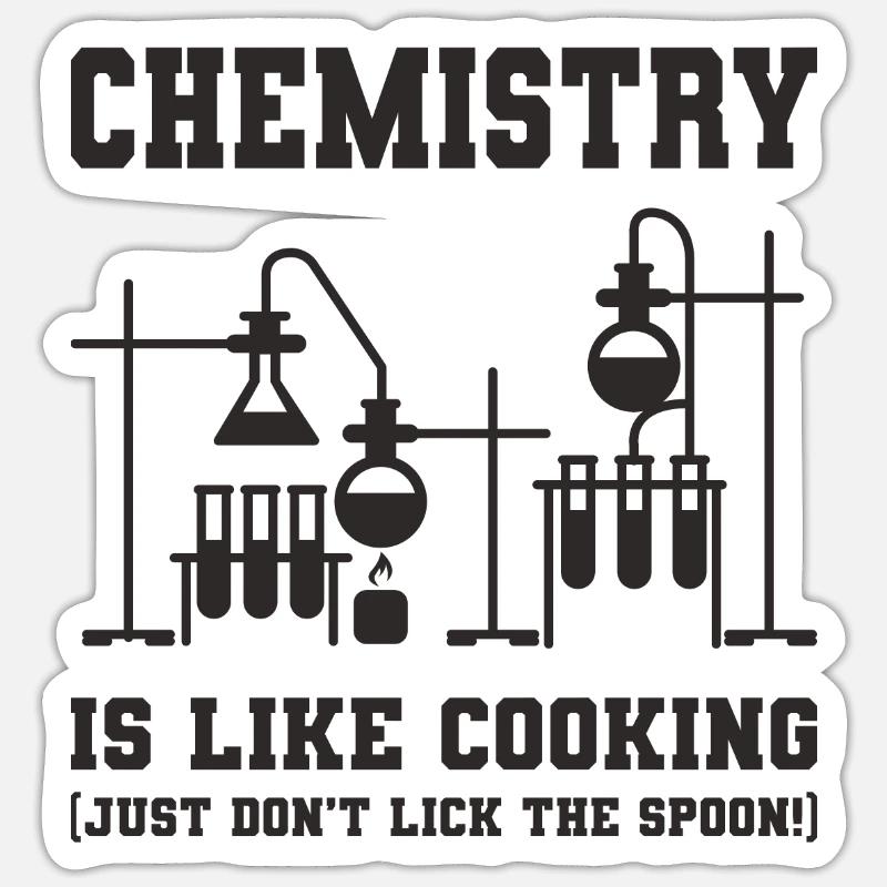 Chimiste disant - Sticker taille S (10 x 10 cm) - blanc mat