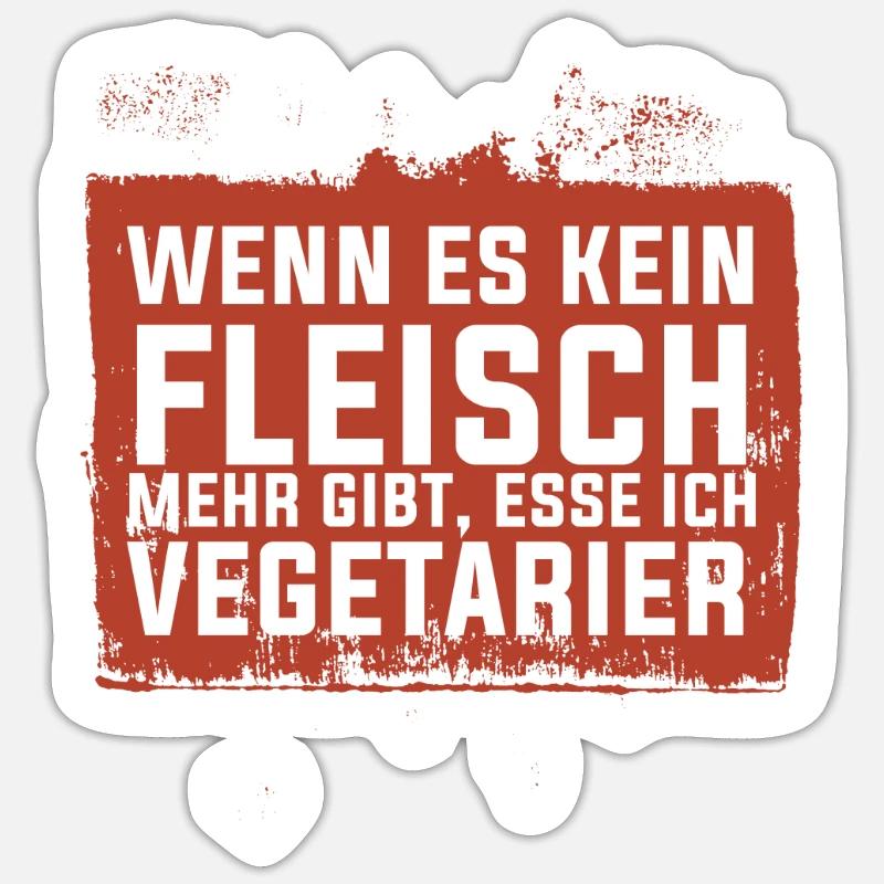 Anti Vegetarier Spruch Beste Currywurst - Sticker Größe S (10 x 10 cm) - Mattweiß