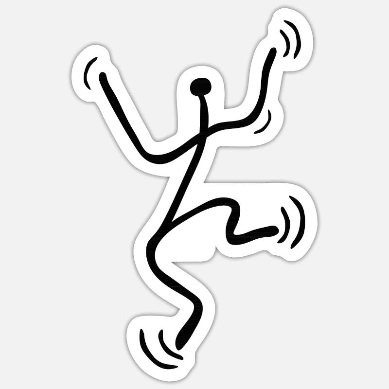 Dancer Tänzer - Sticker Größe S (10 x 10 cm) - Mattweiß