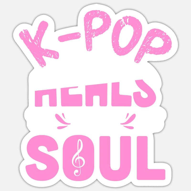 K-Pop - Sticker Größe S (10 x 10 cm) - Mattweiß