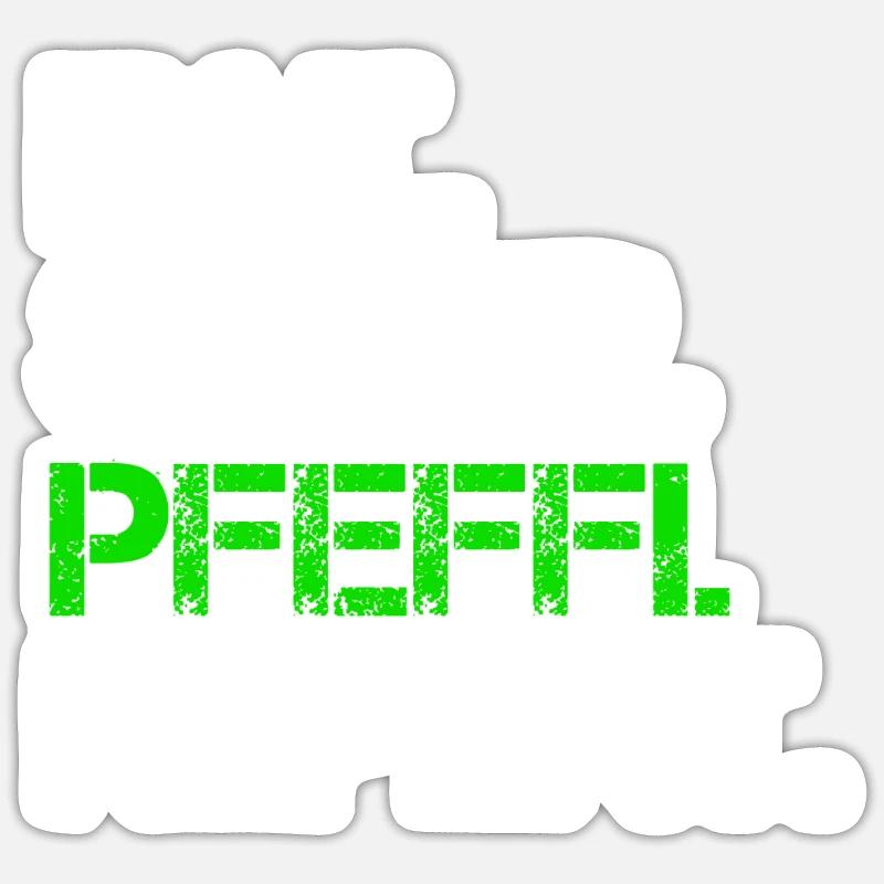 Eat Sleep Pfeffi Repeat - Sticker taille S (10 x 10 cm) - blanc mat
