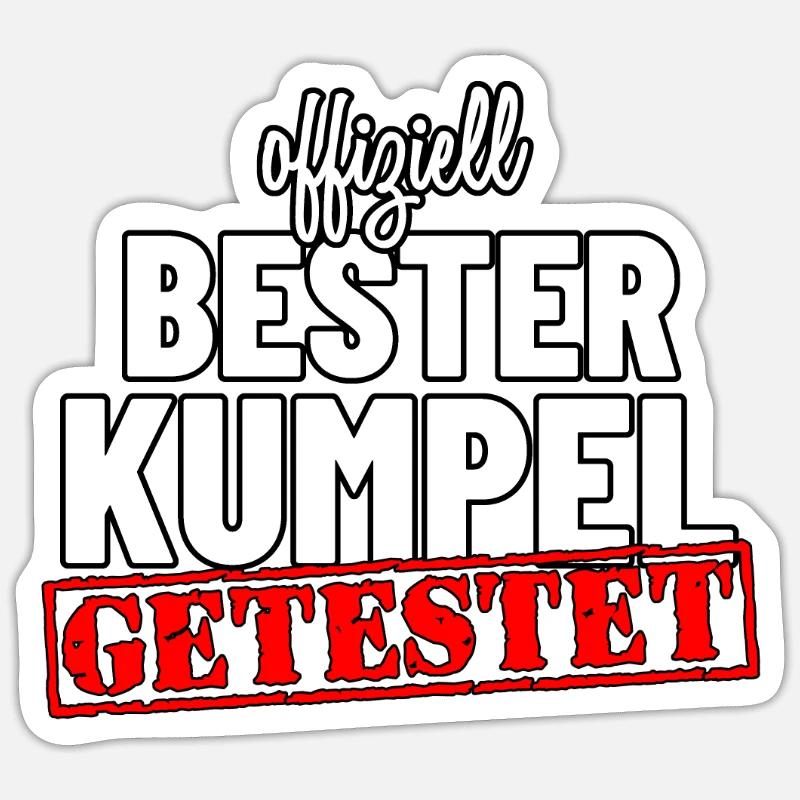 Bester Kumpel Geschenk Sticker Größe S (10 x 10 cm)