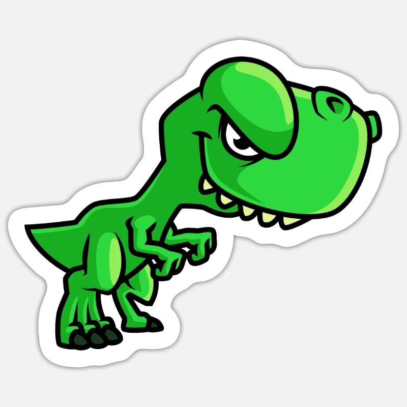 Dinosaurier T-Rex - Sticker Größe S (10 x 10 cm) - Mattweiß