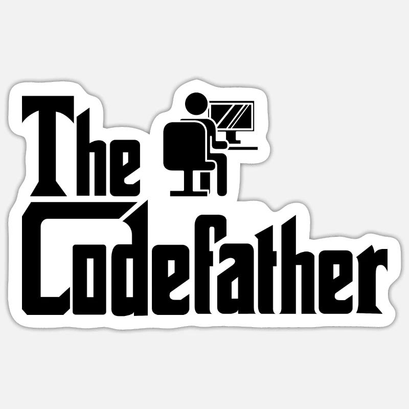 The Codefather - Sticker Größe S (10 x 10 cm) - Mattweiß