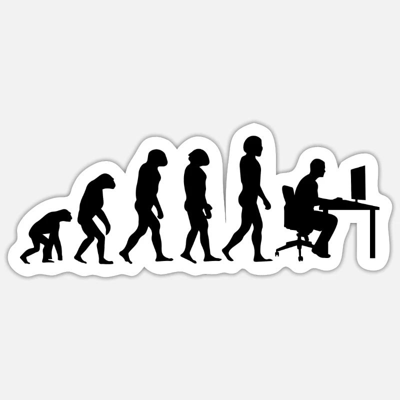 Gamer evolution - Sticker size S (10 x 10 cm) - white matte
