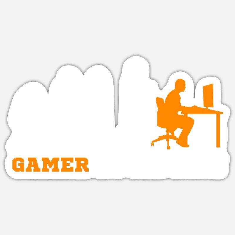 Evolution gamers - Sticker size S (10 x 10 cm) - white matte