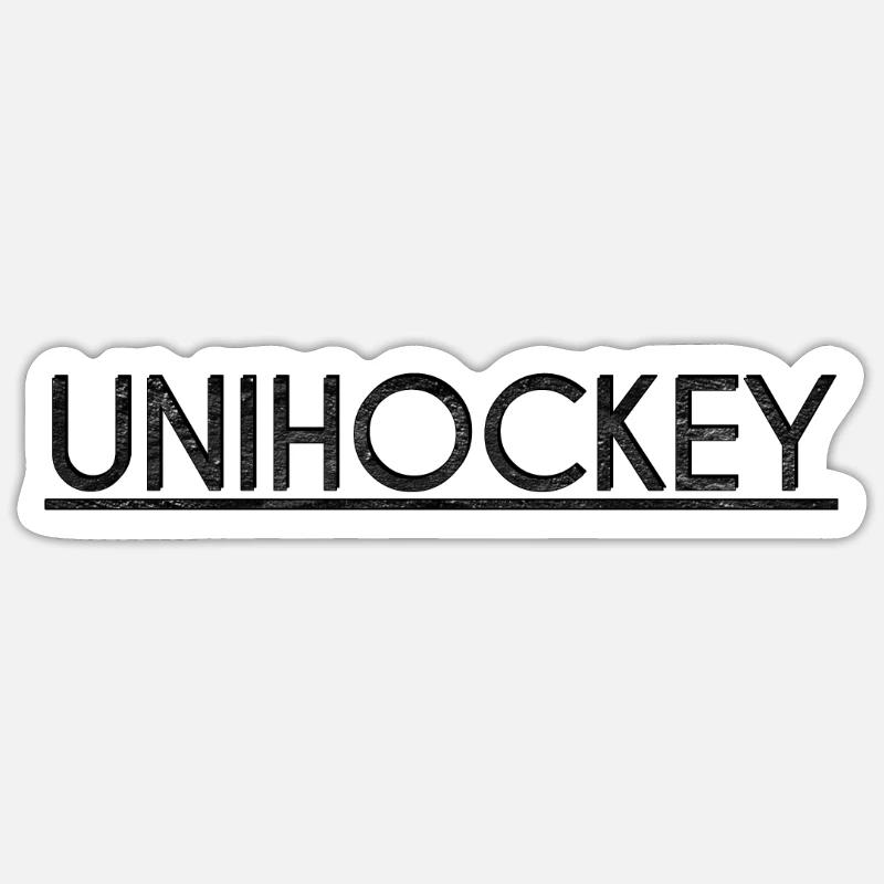 Floorball - Sticker taille S (10 x 10 cm) - blanc mat