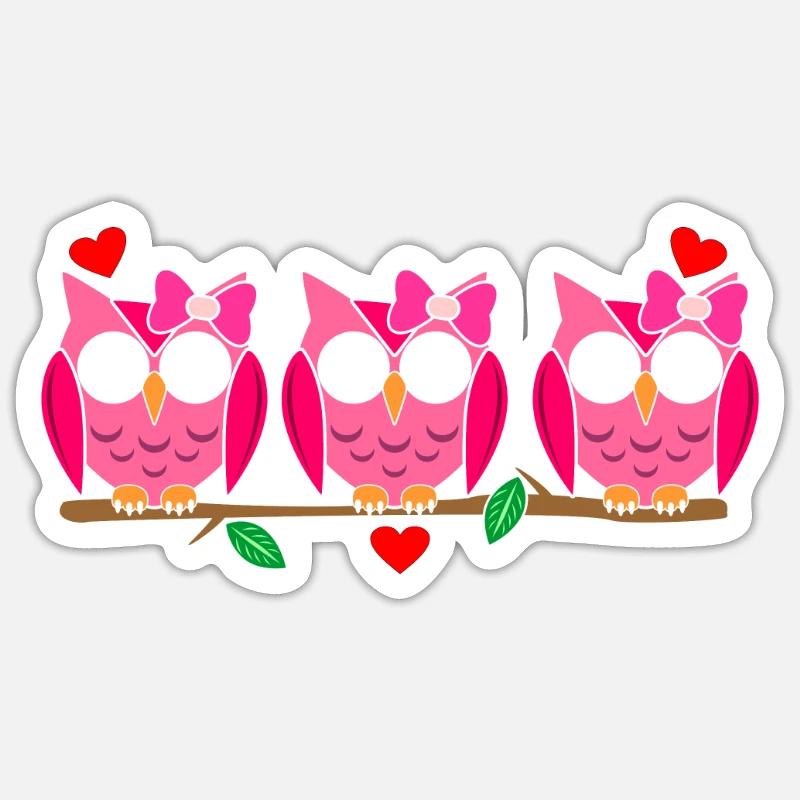 Uhus Eulen Sticker Größe S (10 x 10 cm)