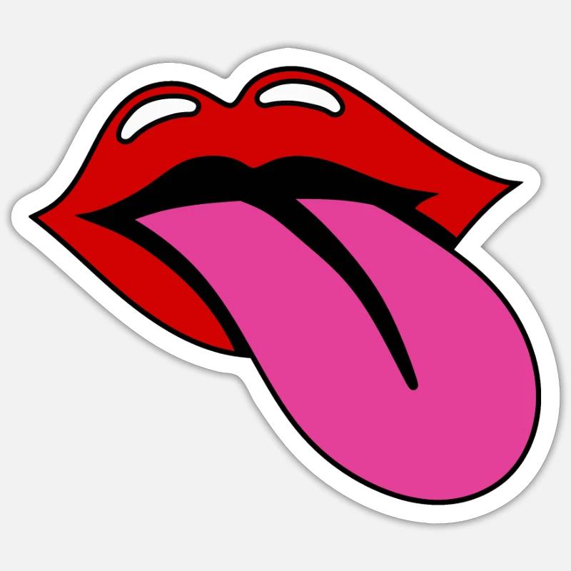 Lingua di bocca - Sticker formato S (10 x 10 cm) - bianco opaco
