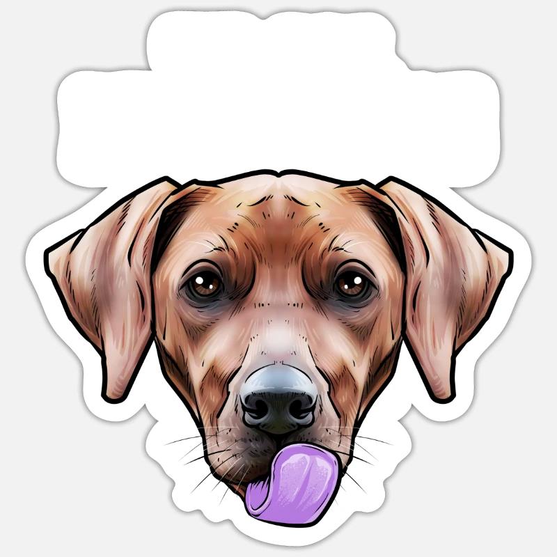 Rhodesian Ridgeback - Sticker Größe S (10 x 10 cm) - Mattweiß