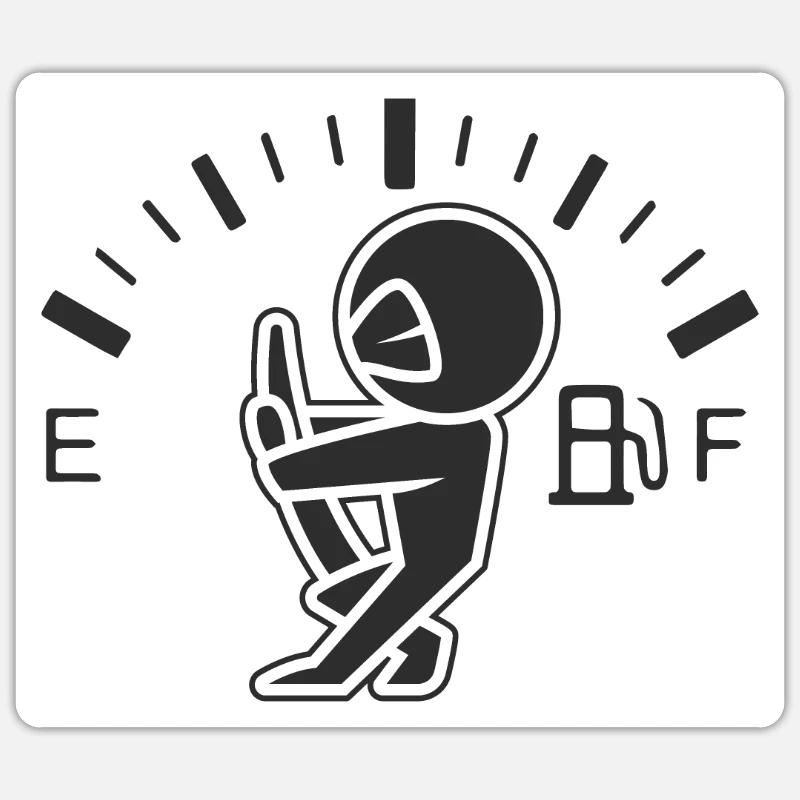 Empty tank Funny Sticker size S (10 x 10 cm)