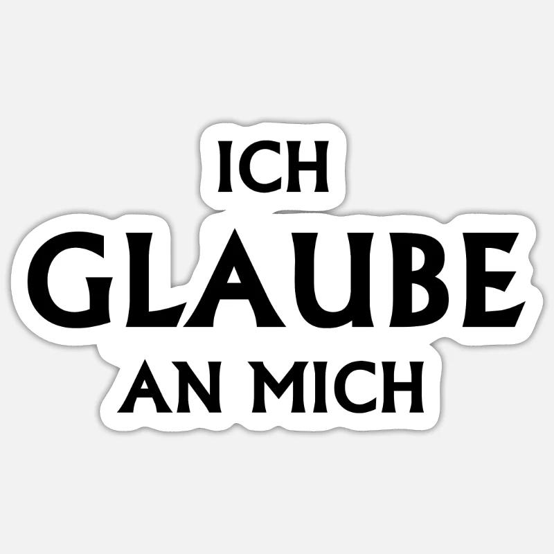glaube geschenk - Sticker Größe S (10 x 10 cm) - Mattweiß