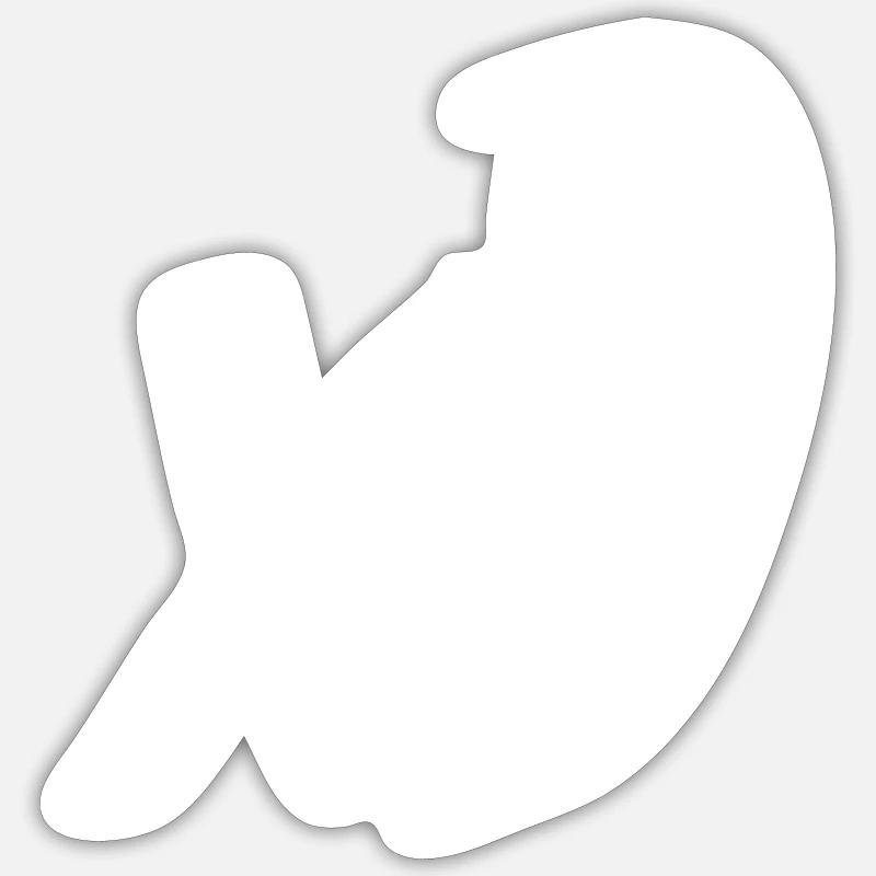 xD - Sticker size S (10 x 10 cm) - white matte