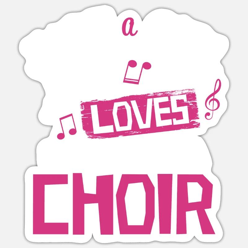 Chanteuse de choeur Sticker taille S (10 x 10 cm)