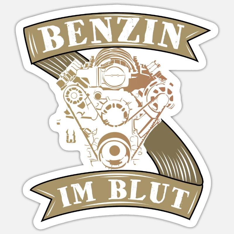 De l'essence dans le sang Sticker taille S (10 x 10 cm)