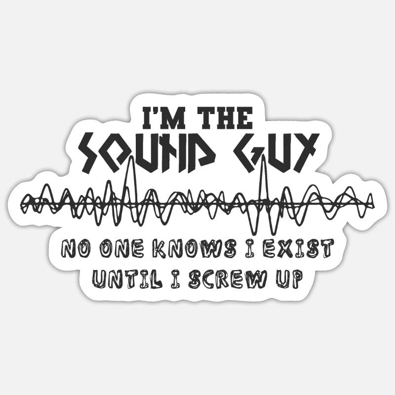 sound engineer - Sticker size S (10 x 10 cm) - white matte