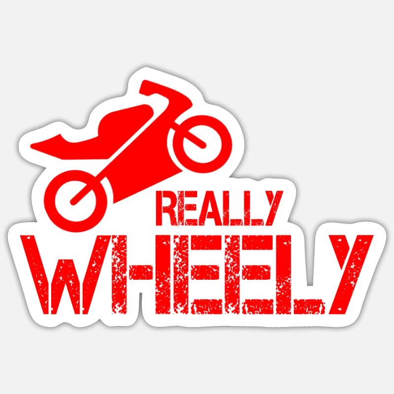 Really Wheely I Motorcycle Sticker size S (10 x 10 cm)