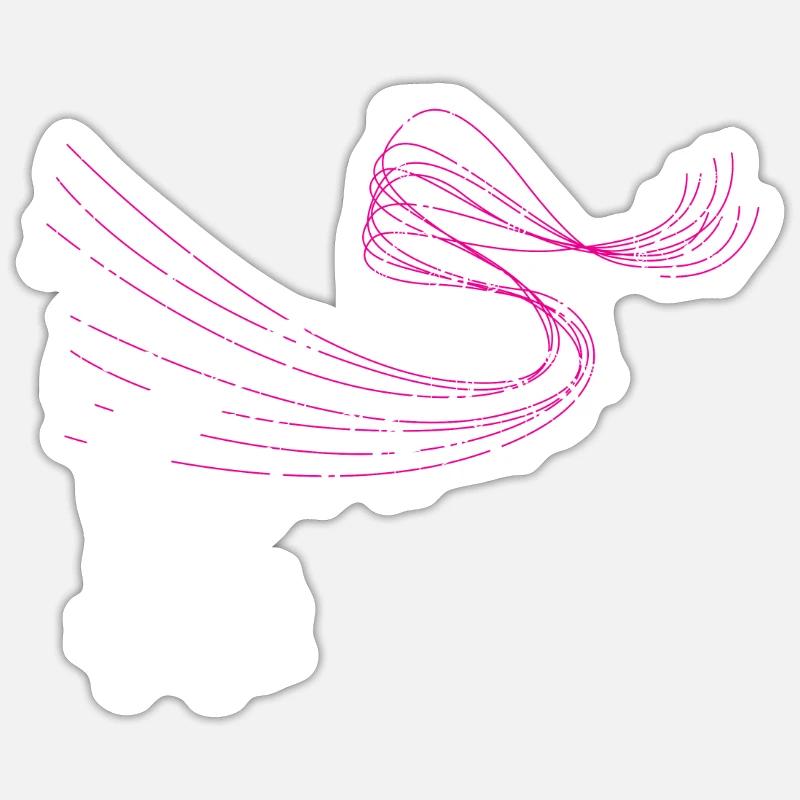 Il gatto cattura le note musicali Sticker formato S (10 x 10 cm)