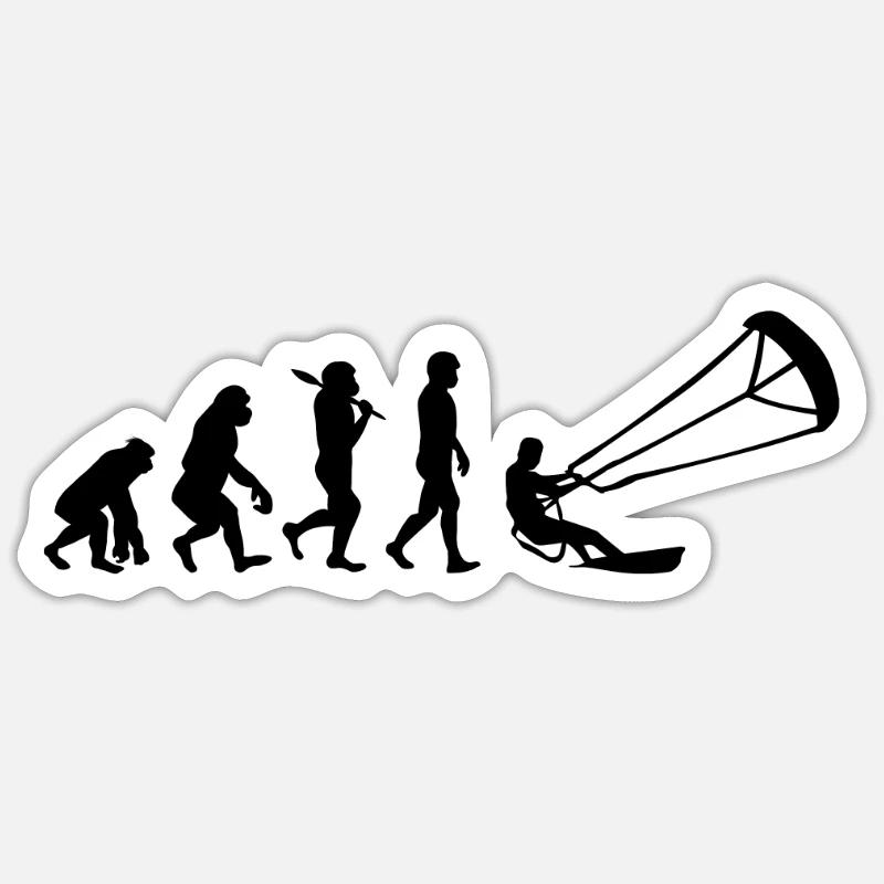 Kitesurf Evolution Sticker taille S (10 x 10 cm)