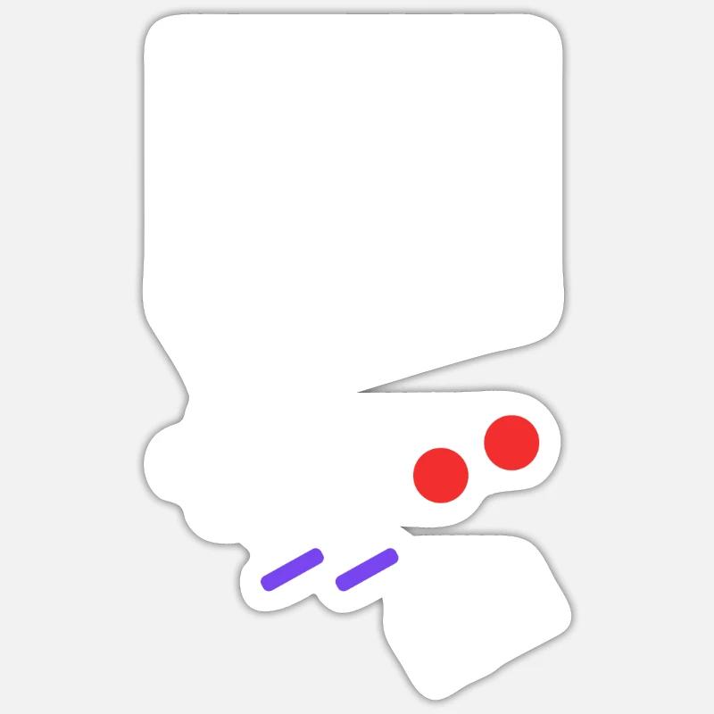screen & buttons - Sticker Größe S (10 x 10 cm) - Mattweiß