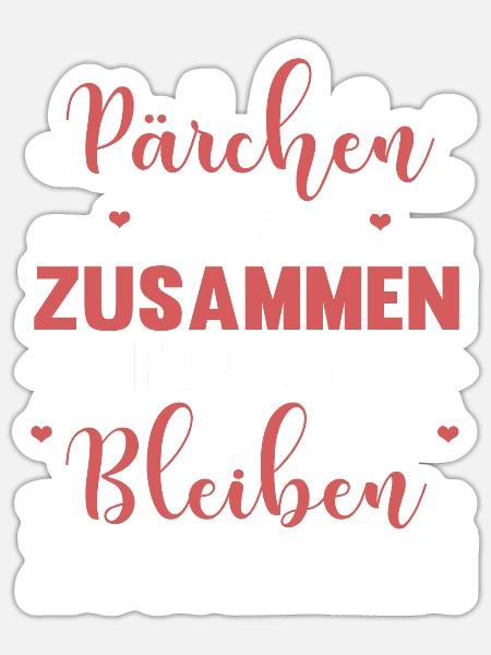 Pärchen Süß Furzen Spruch Valentinstag Geschenk - Sticker Größe S (10 x 10 cm) - Mattweiß