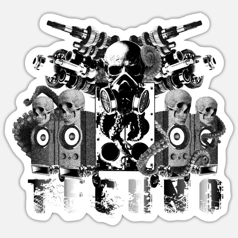 Techno Authority Hardstyle Amsterdam U-Bahn Sticker Größe S (10 x 10 cm)