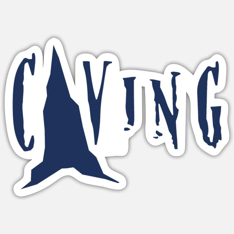 Cave explorer team - Sticker size S (10 x 10 cm) - white matte