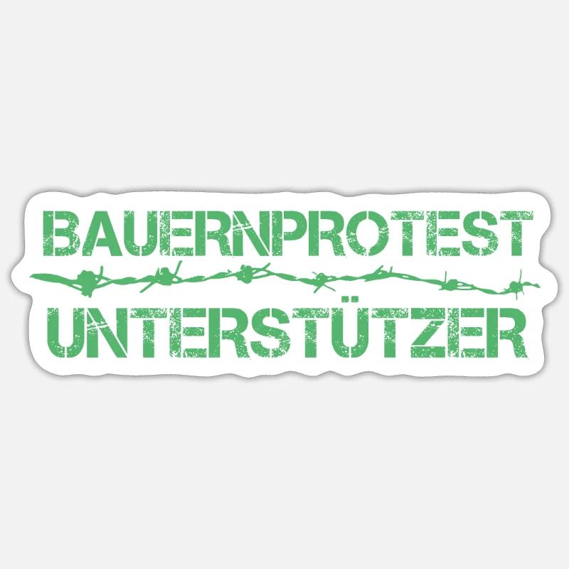 Farmer farmer protest protest demonstration - Sticker size S (10 x 10 cm) - white matte