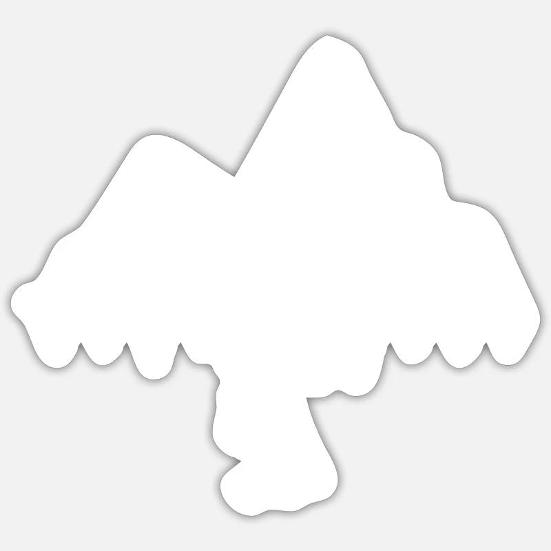 Berge - Sticker Größe S (10 x 10 cm) - Mattweiß
