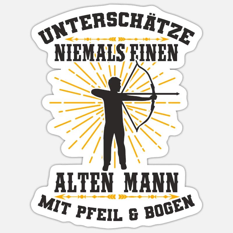 Bogenschießen Sticker Größe S (10 x 10 cm)