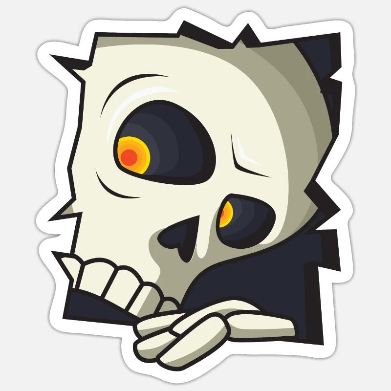 Skull - Sticker size S (10 x 10 cm) - white matte