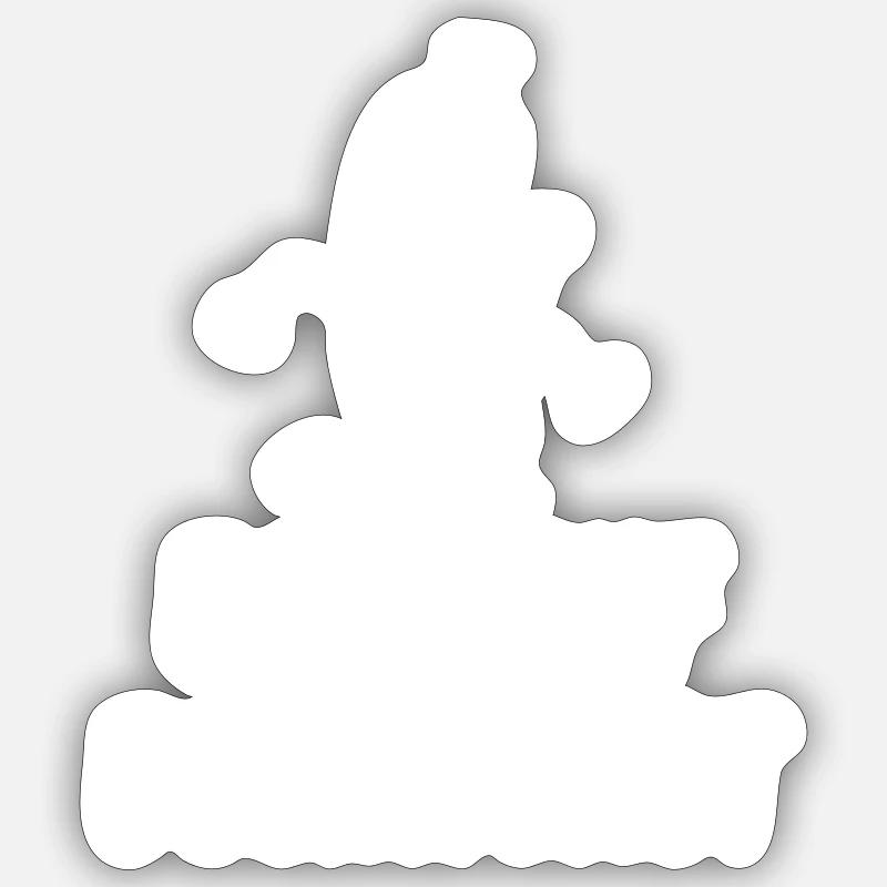 Bock auf Bockwurst - Sticker Größe S (10 x 10 cm) - Mattweiß