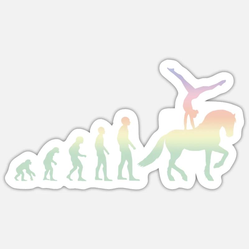 École d'équitation Volti Evolution - Sticker taille S (10 x 10 cm) - blanc mat