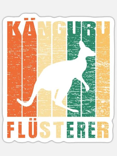 Känguru Flüsterer - Sticker Größe S (10 x 10 cm) - Mattweiß